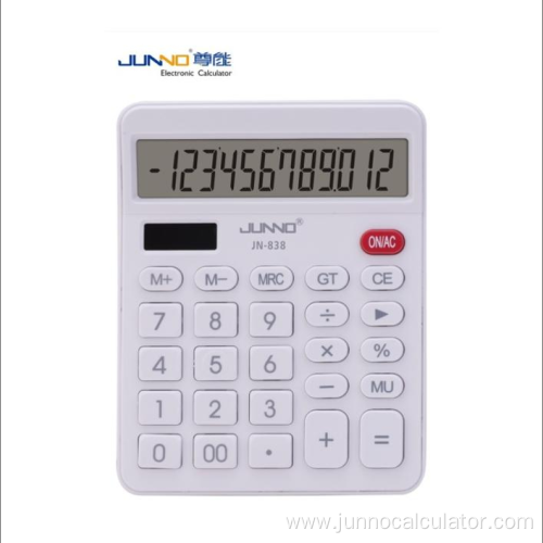 838 dual power solar button office business calculator